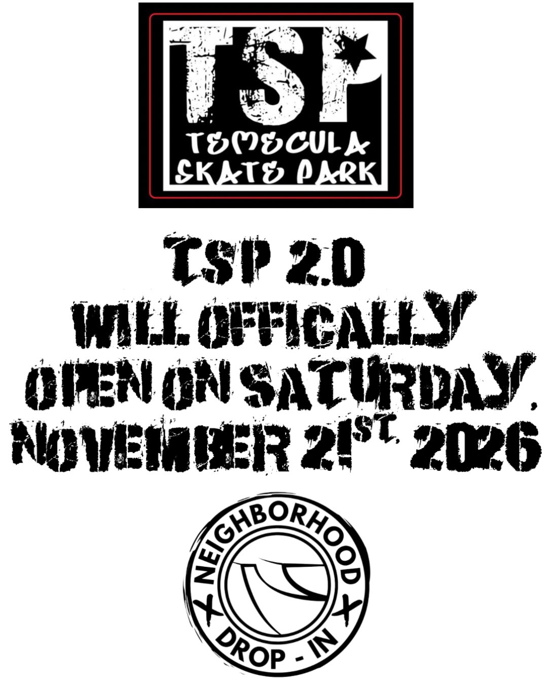 Temecula Skate Park 2.0 Opening Day 2026 poster or cover