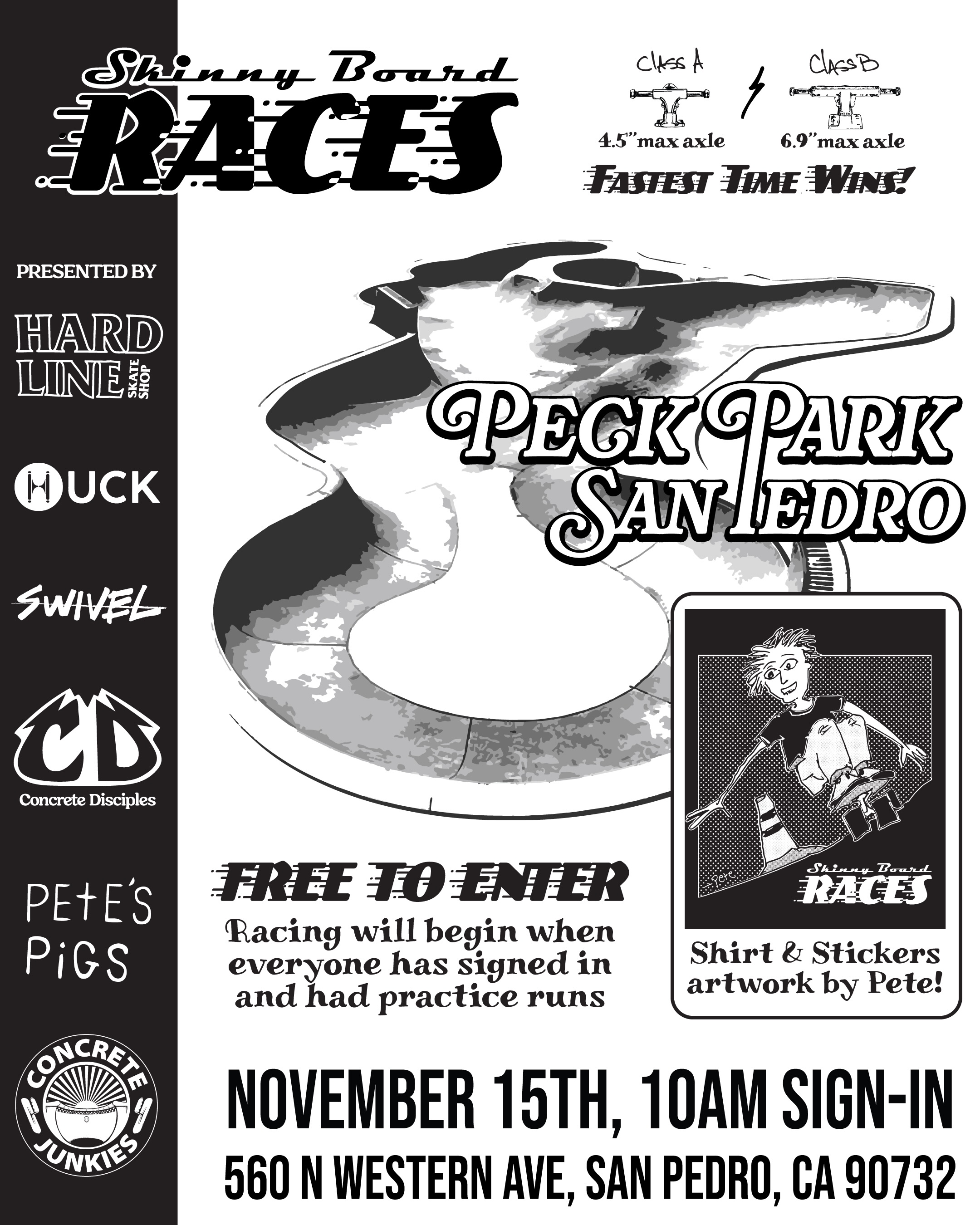 Skinny Board Races at Peck Park — San Pedro 2026 poster or cover