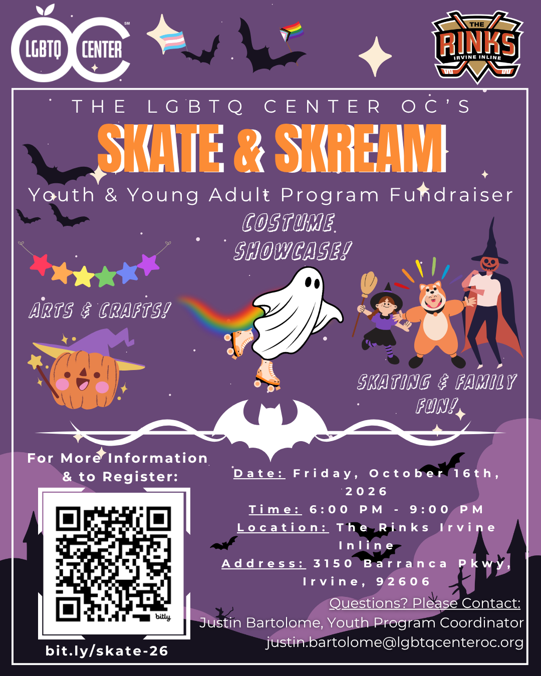Skate & Skream Fundraiser 2026 poster or cover