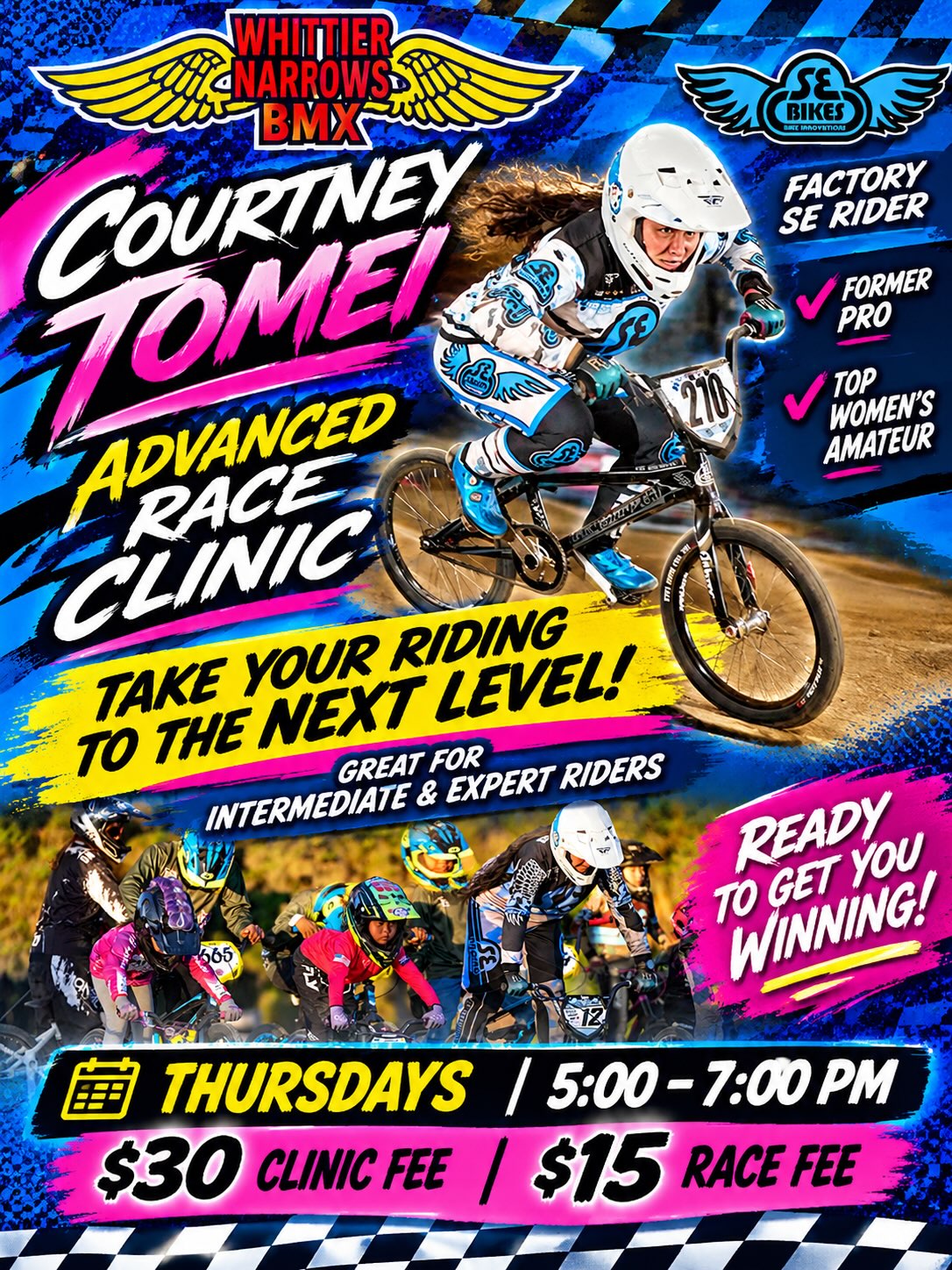 Whittier Narrows BMX Thursday Racing & Advanced Clinic — November 5, 2026 poster or cover