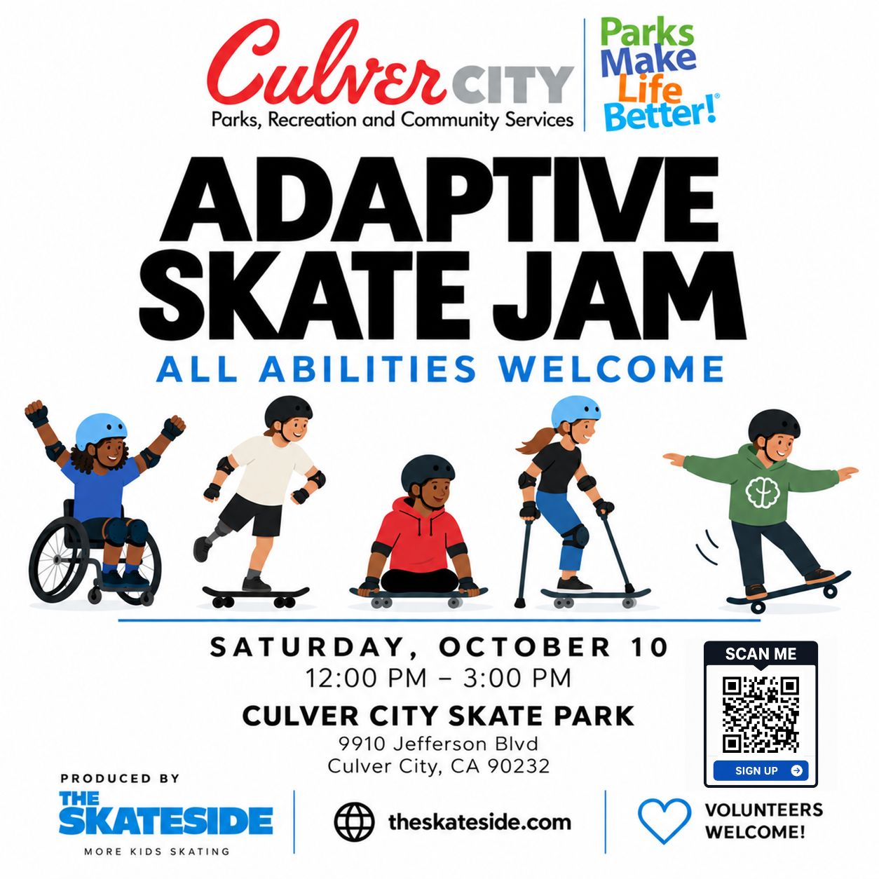 Adaptive Skate Jam - Culver City 2026 poster or cover