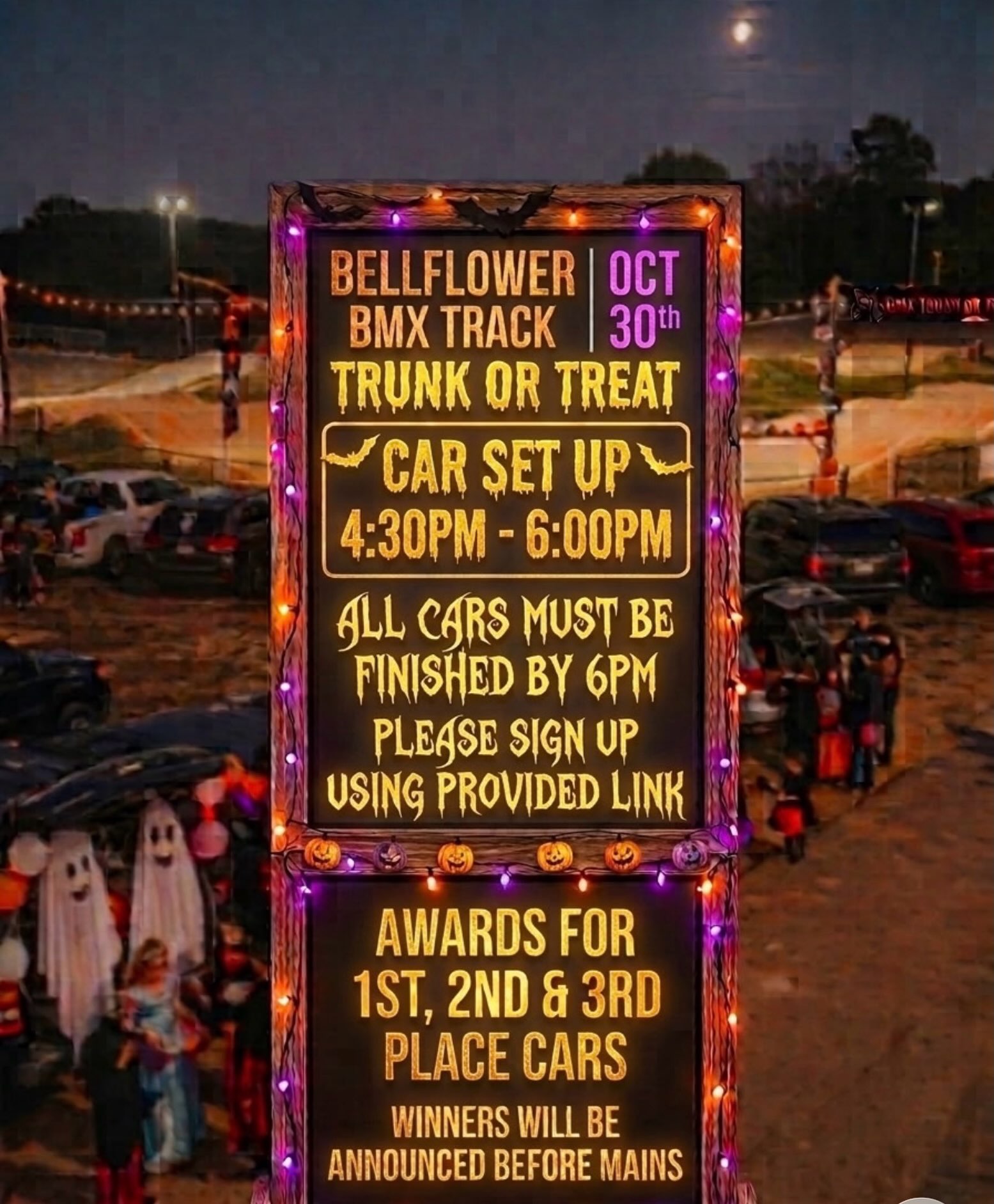 Bellflower BMX Bob Warnicke Double-Points Race & Trunk or Treat 2026 poster or cover
