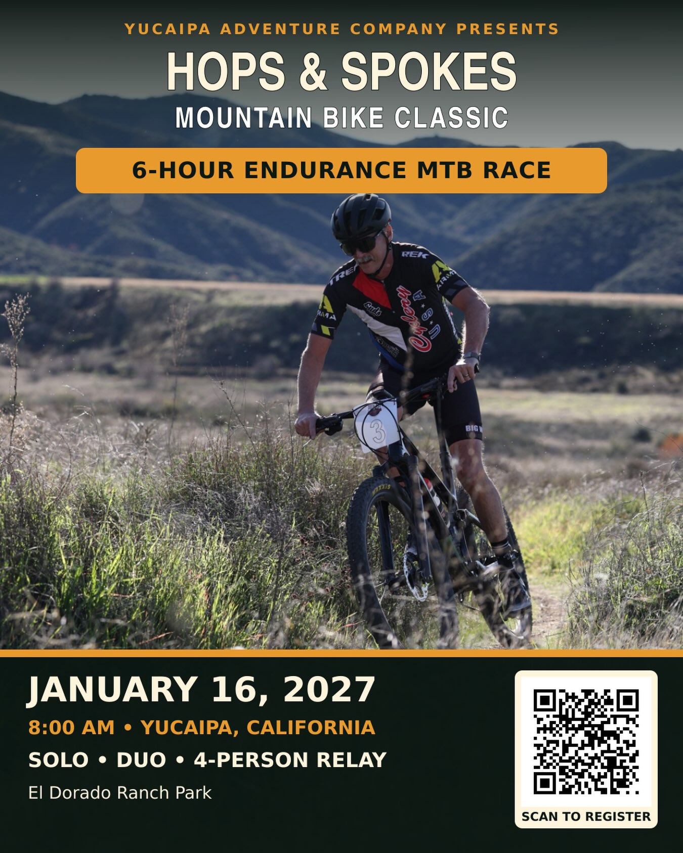 Hops & Spokes Mountain Bike Classic — Yucaipa 2027 poster or cover