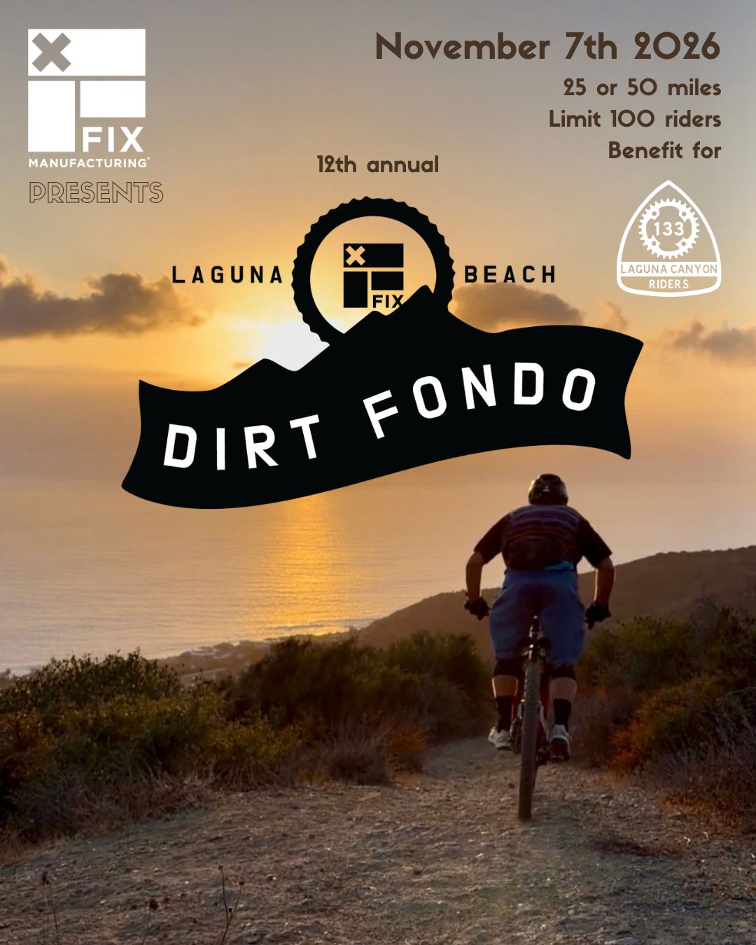 12th Annual Laguna Beach Dirt Fondo 2026 poster or cover