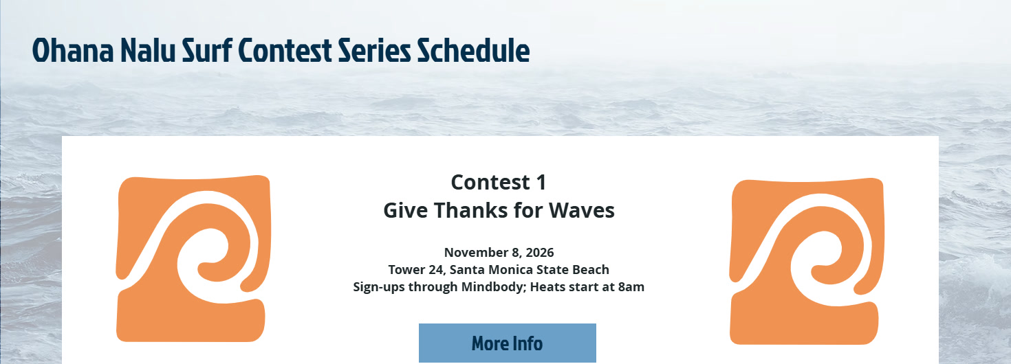Ohana Nalu Give Thanks for Waves Surf Contest 2026 poster or cover