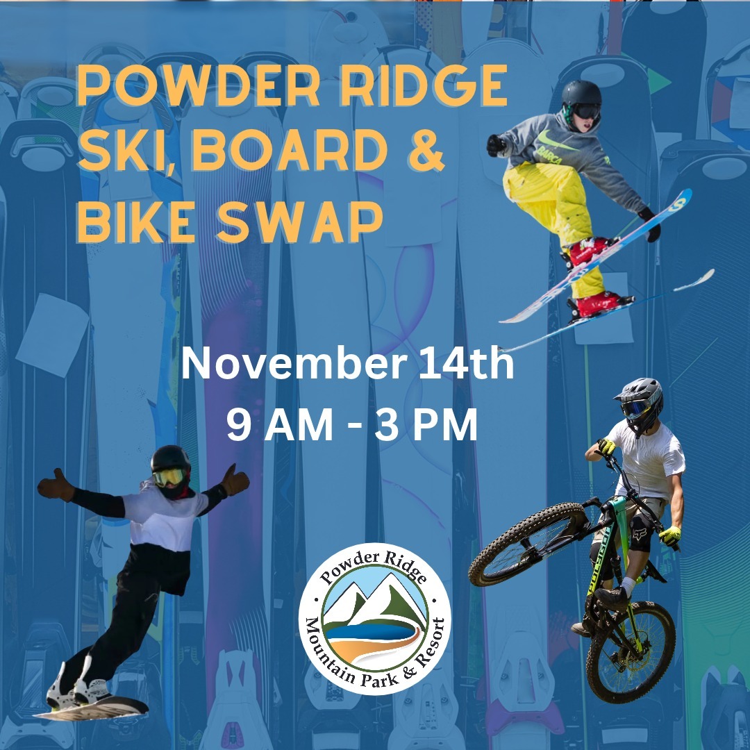Powder Ridge Annual Ski, Board & Bike Swap 2026 poster or cover