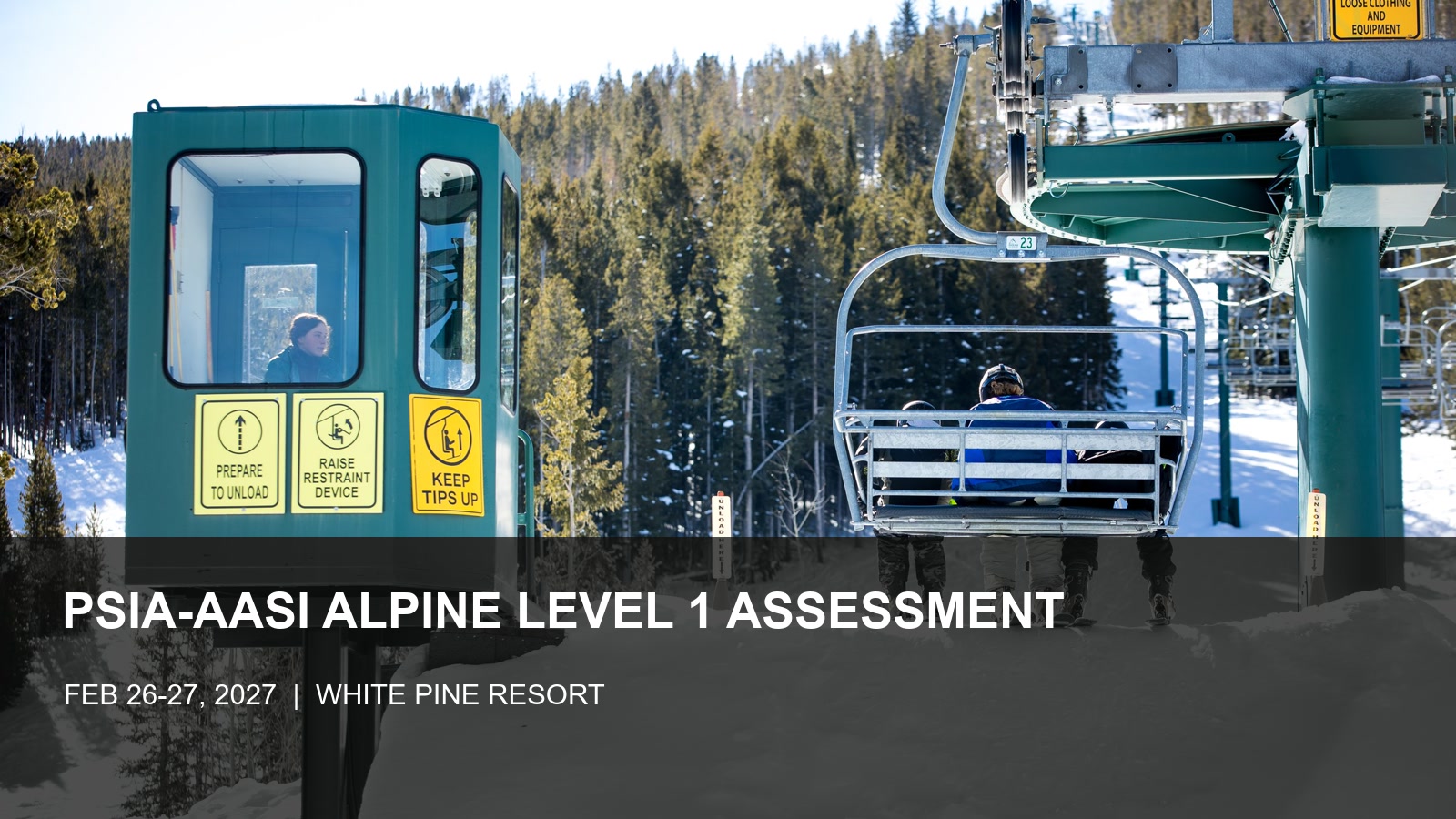 PSIA-AASI Alpine Level 1 Assessment at White Pine Resort poster or cover