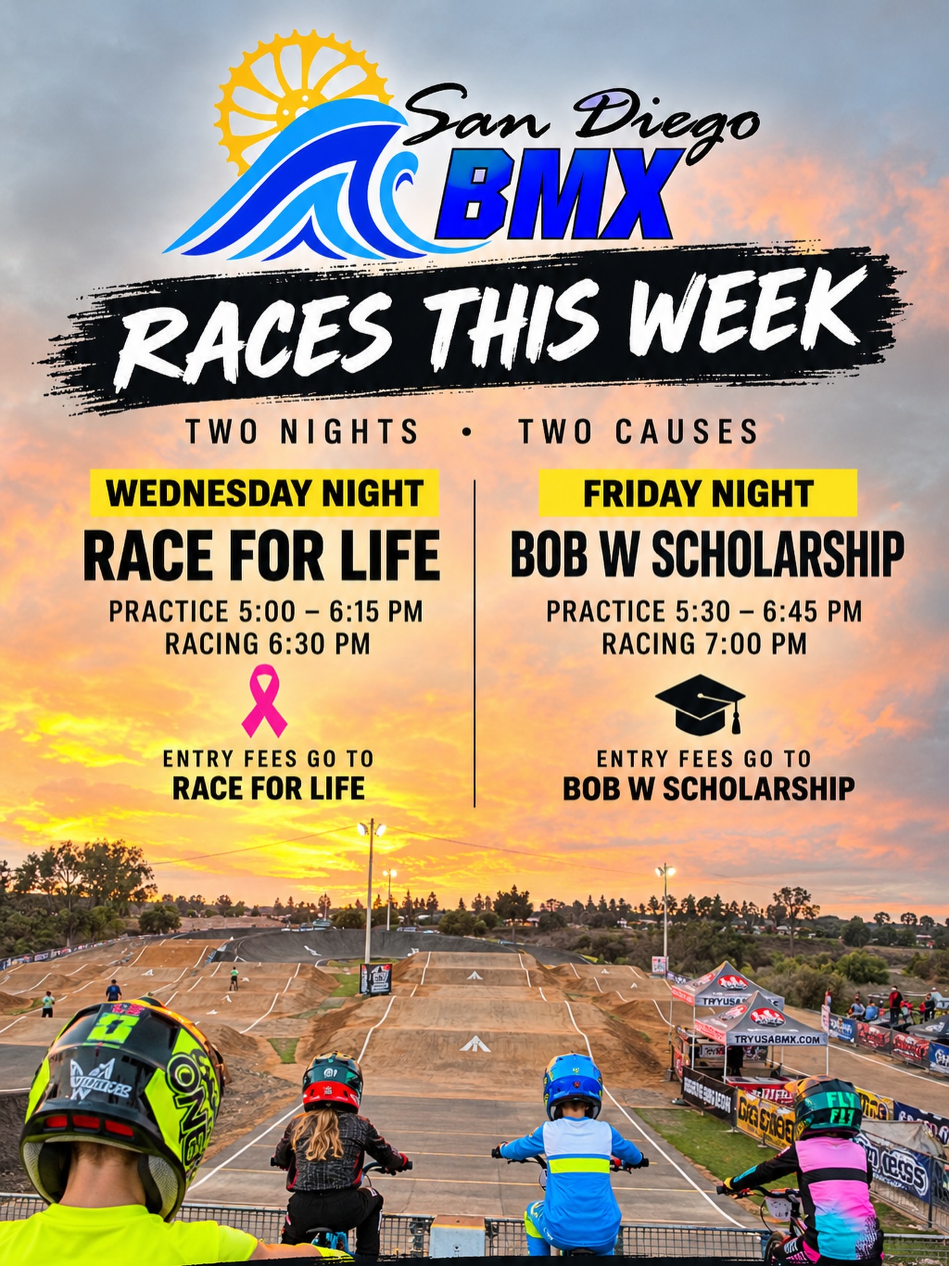 San Diego BMX Bob Warnicke Scholarship Race 2026 poster or cover