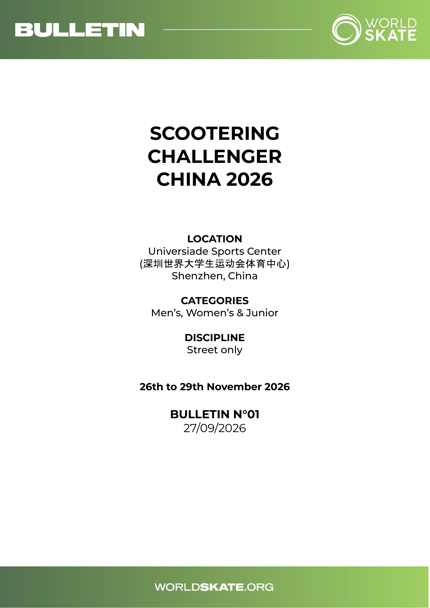 Scootering Challenger China 2026 β Shenzhen poster or cover
