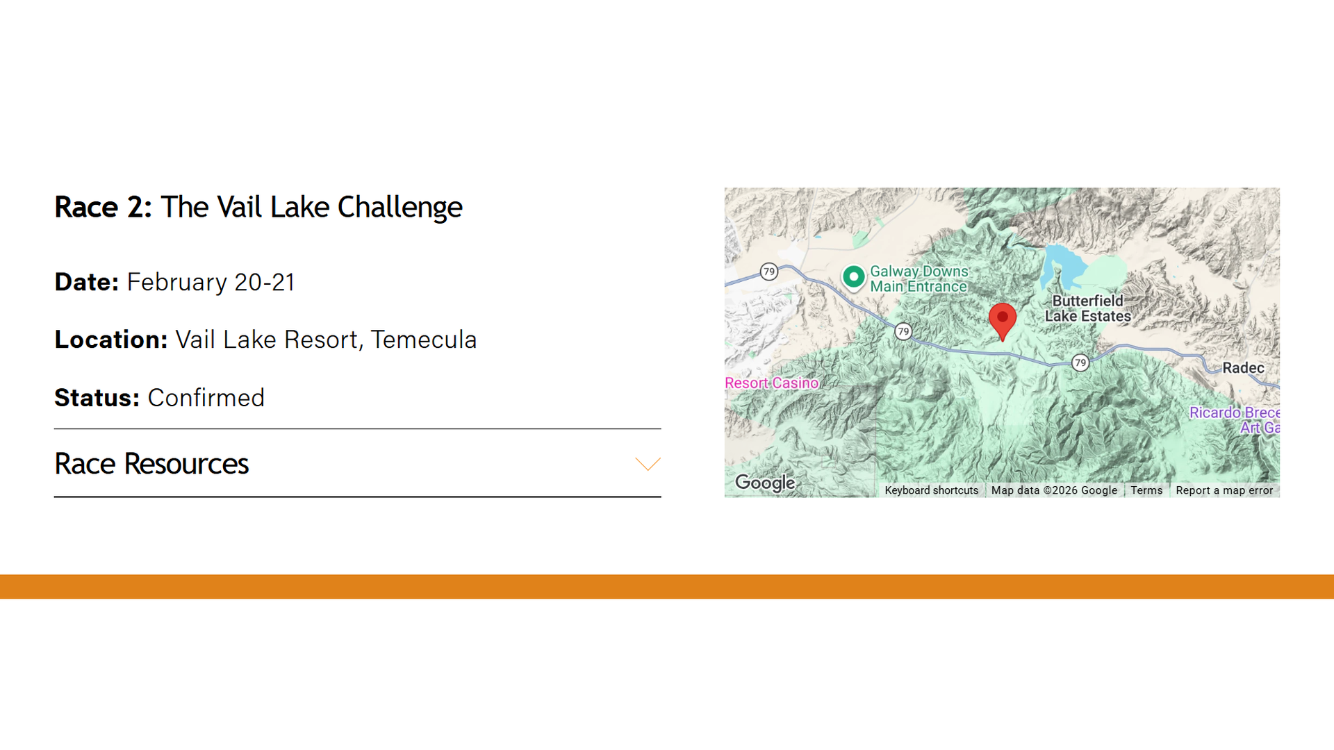 SoCal League Race 2: The Vail Lake Challenge 2027 poster or cover
