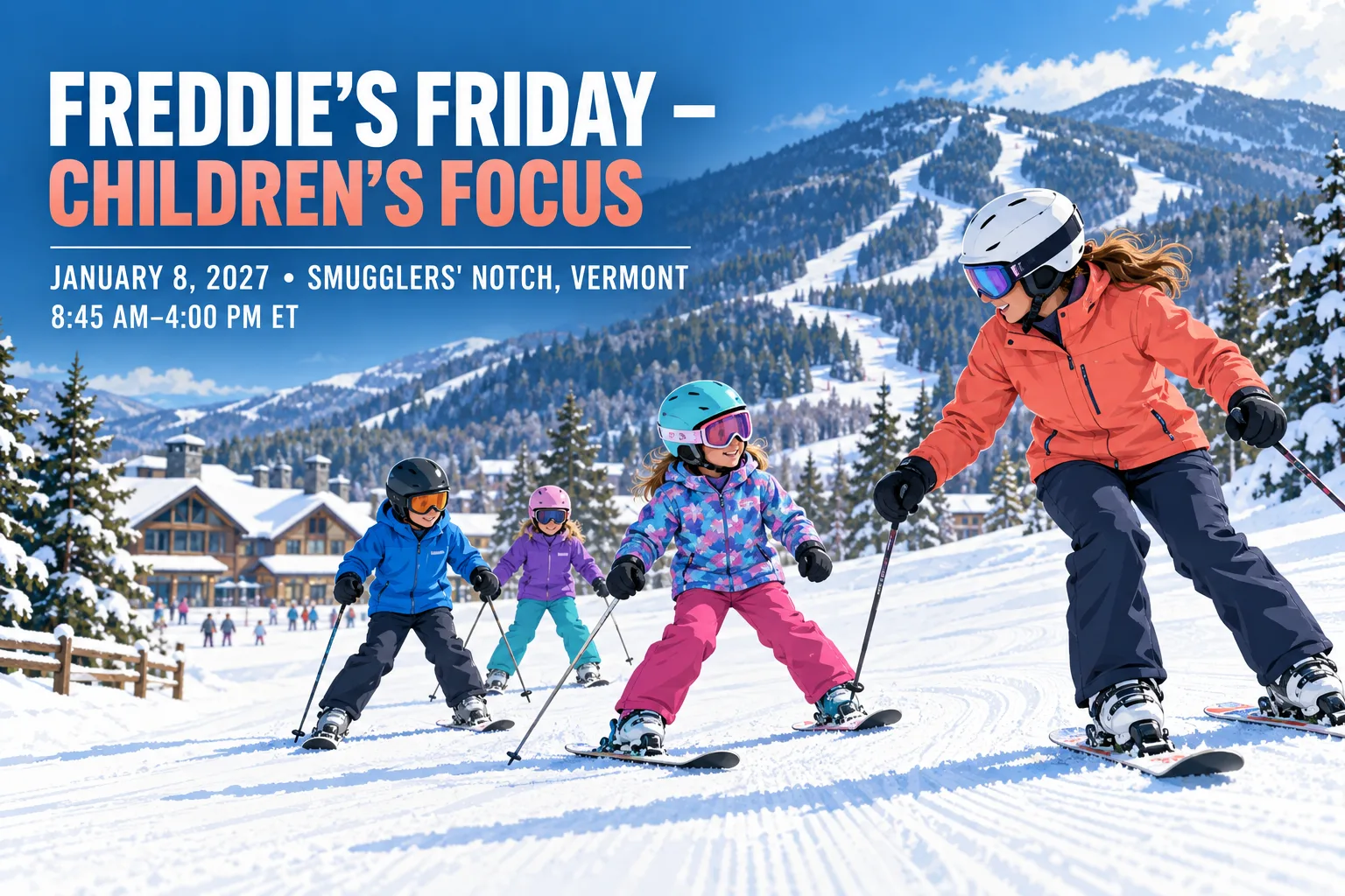 Freddie's Friday – Children's Focus at Smugglers' Notch 2027 poster or cover
